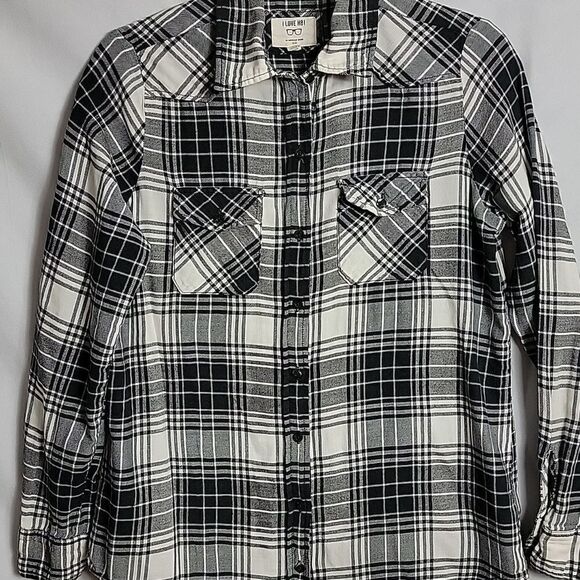 🖤5/$20🖤 I LOVE H81.. plaid flannel.. - Picture 3 of 12